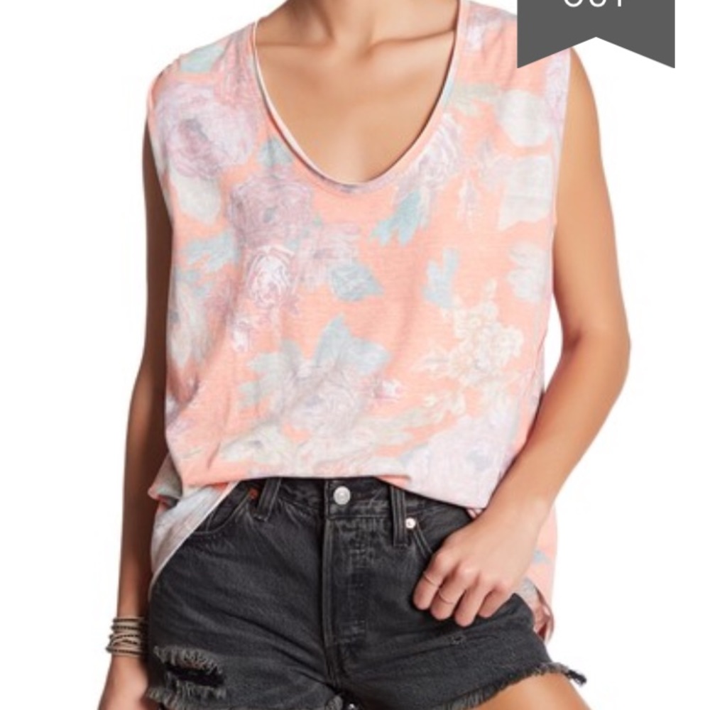 Free People Gardenia Tee M NWT